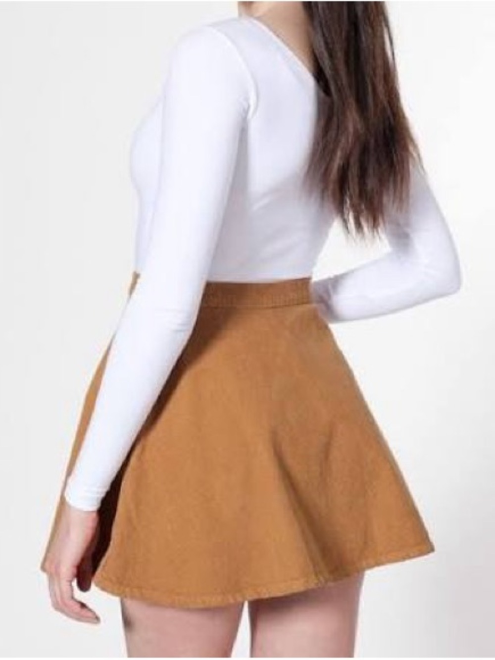 American Apparel Brown Corduroy Circle Skirt